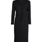 Max Mara Studio Jacket Skirt Suit in Black Triacetate