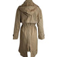 Michael Michael Kors Hooded Trench Coat in Beige Cotton