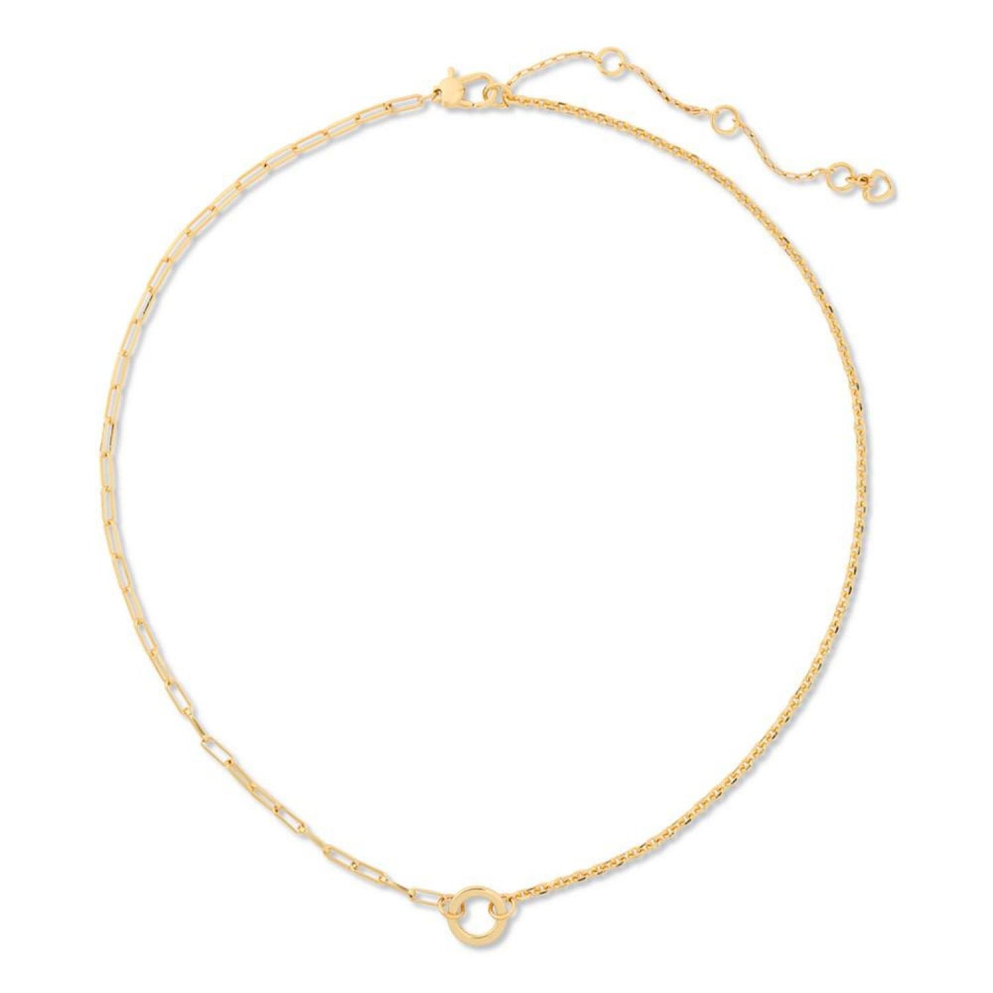 Gold-Tone One In a Million Mixed Chain Necklace, 16" + 3" extender