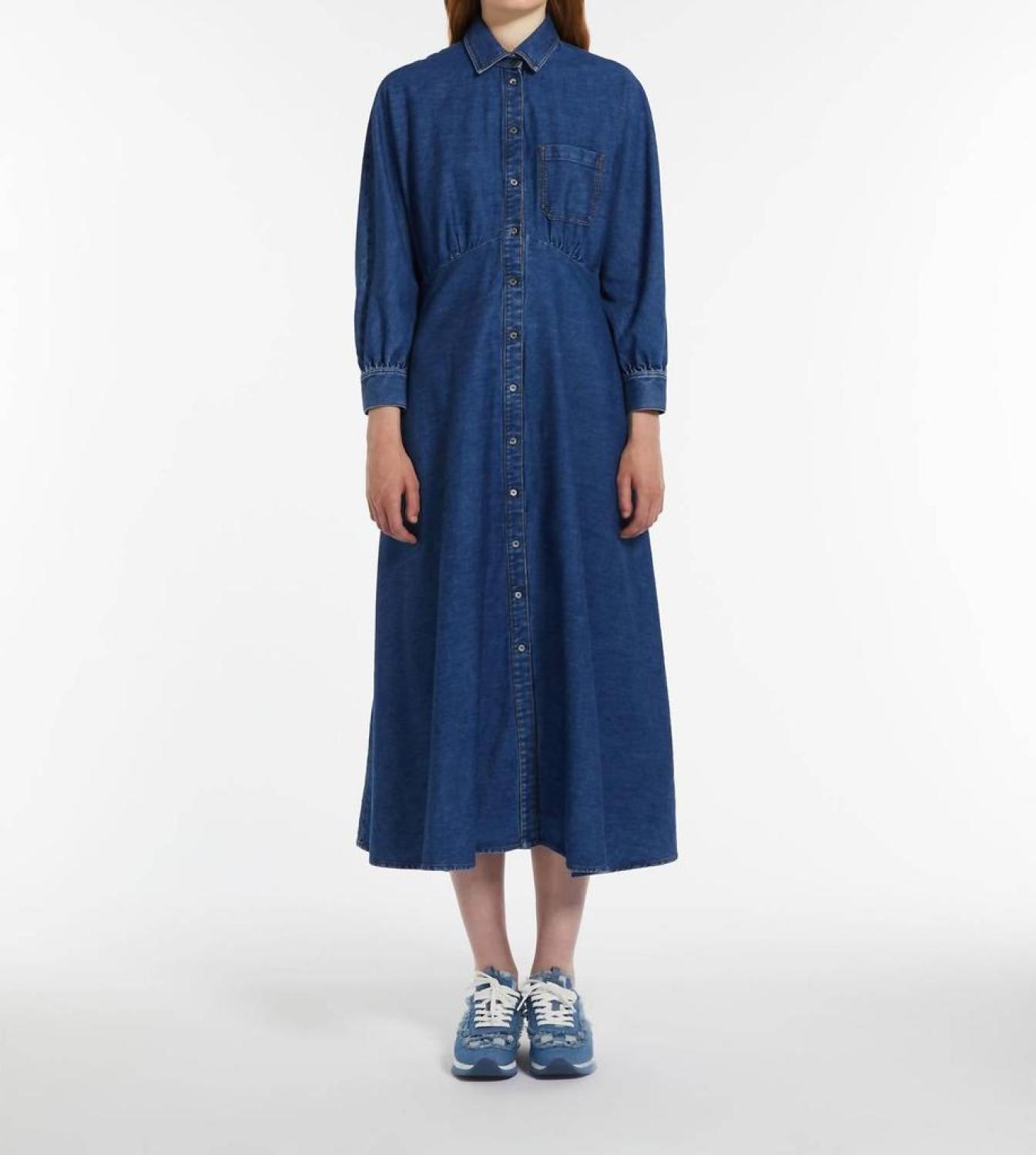 Weekend Yemen Denim Shirt Dress In Navy Medium