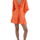 Womens Ruched Keyhole Romper