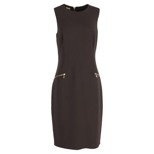 Michael Kors Knee-Length Dress in Brown Virgin Wool