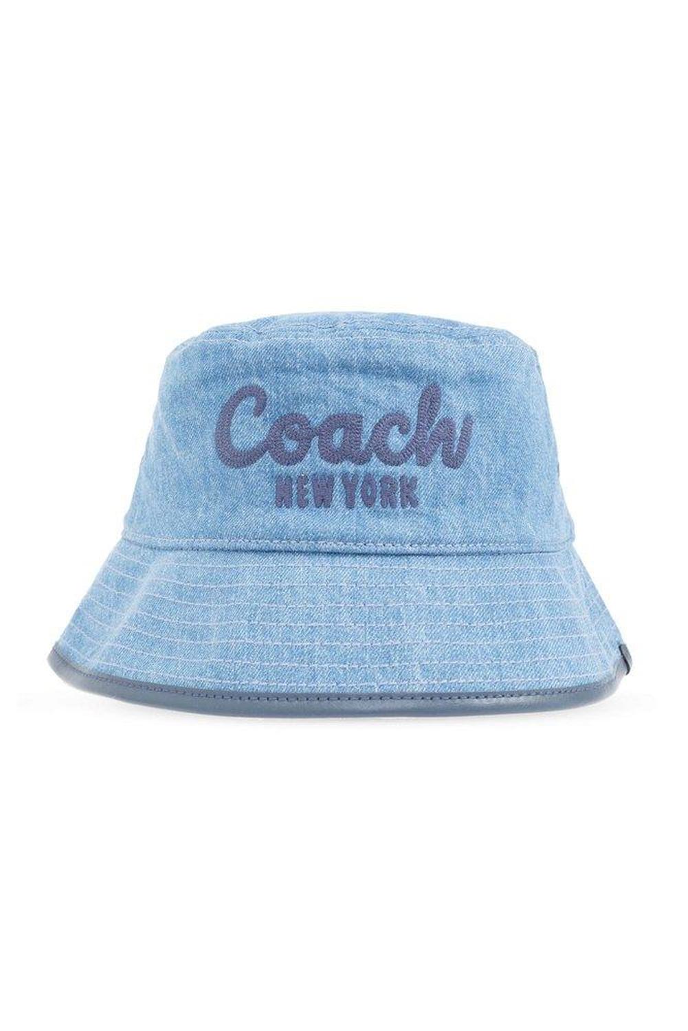 Coach Logo Embroidered Denim Hat