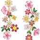 Gold-Tone Stone & Cubic Zirconia Bursting Blooms Statement Earrings