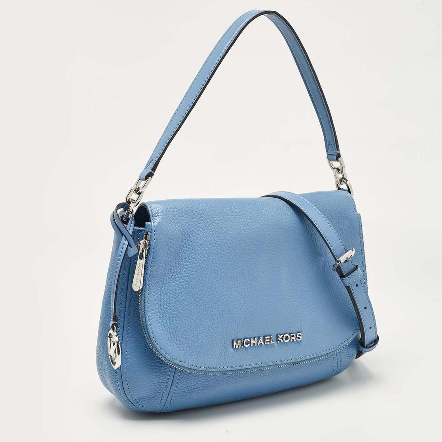 Light Blue Leather Medium Bedford Top Handle Bag