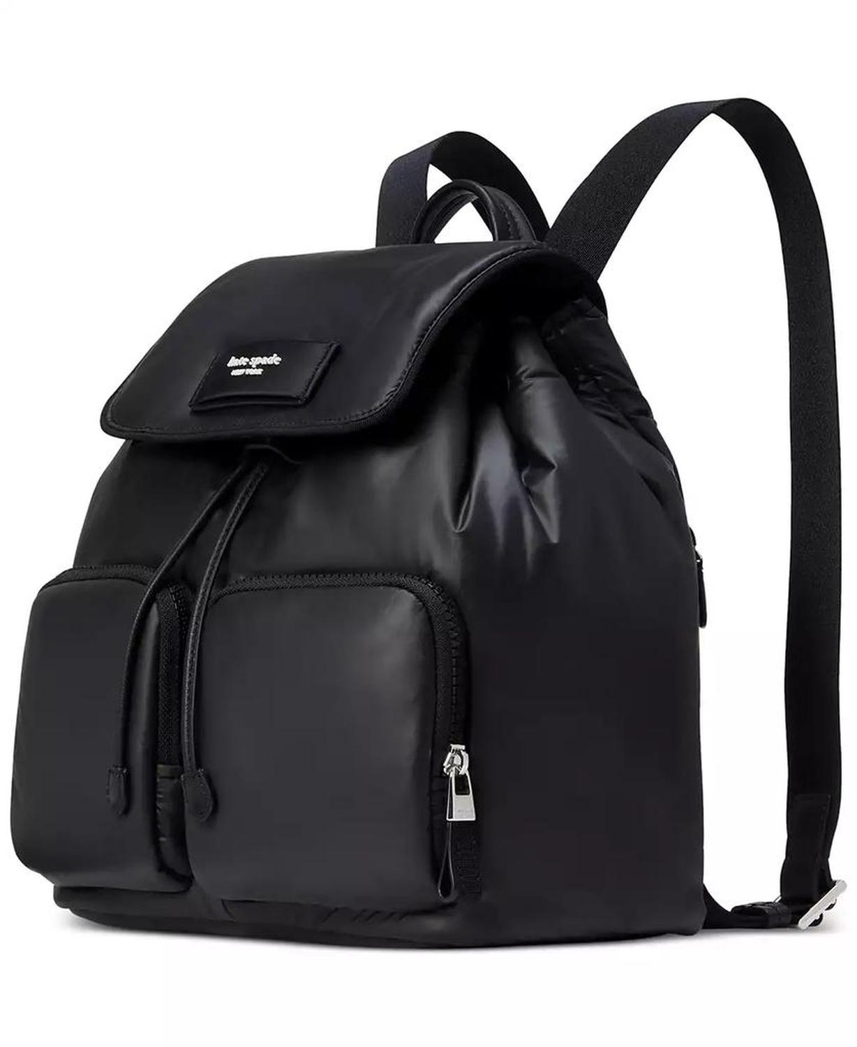 Puffed Puffy Small Leather Backpack