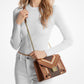 Whitney Medium Signature Logo and Metallic Shoulder Bag