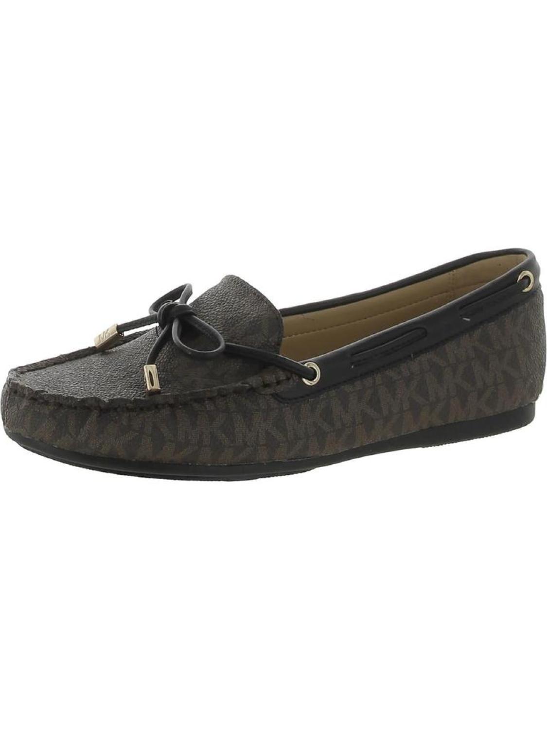 Womens Faux Leather Driving Loafers