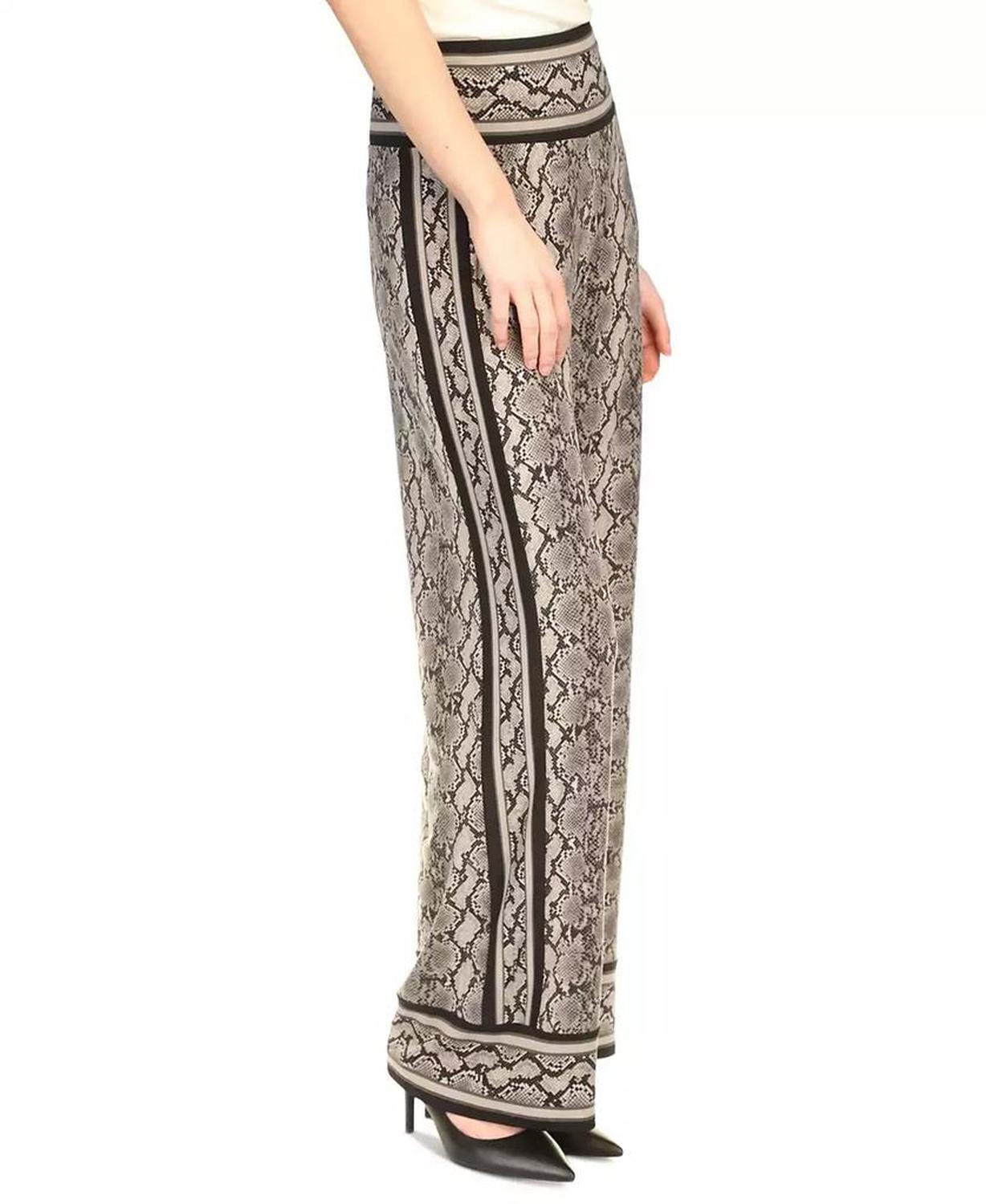 Women's Snake-Print Border-Print Pants