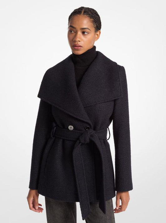 Wool Blend Belted Coat