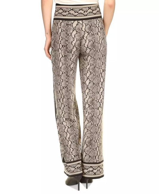 Women's Snake-Print Border-Print Pants