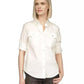 MICHAEL Women's Poplin Tab-Sleeve Utility Top