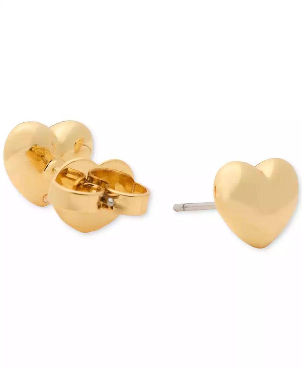 Gold-Tone Heart Mini Stud Earrings