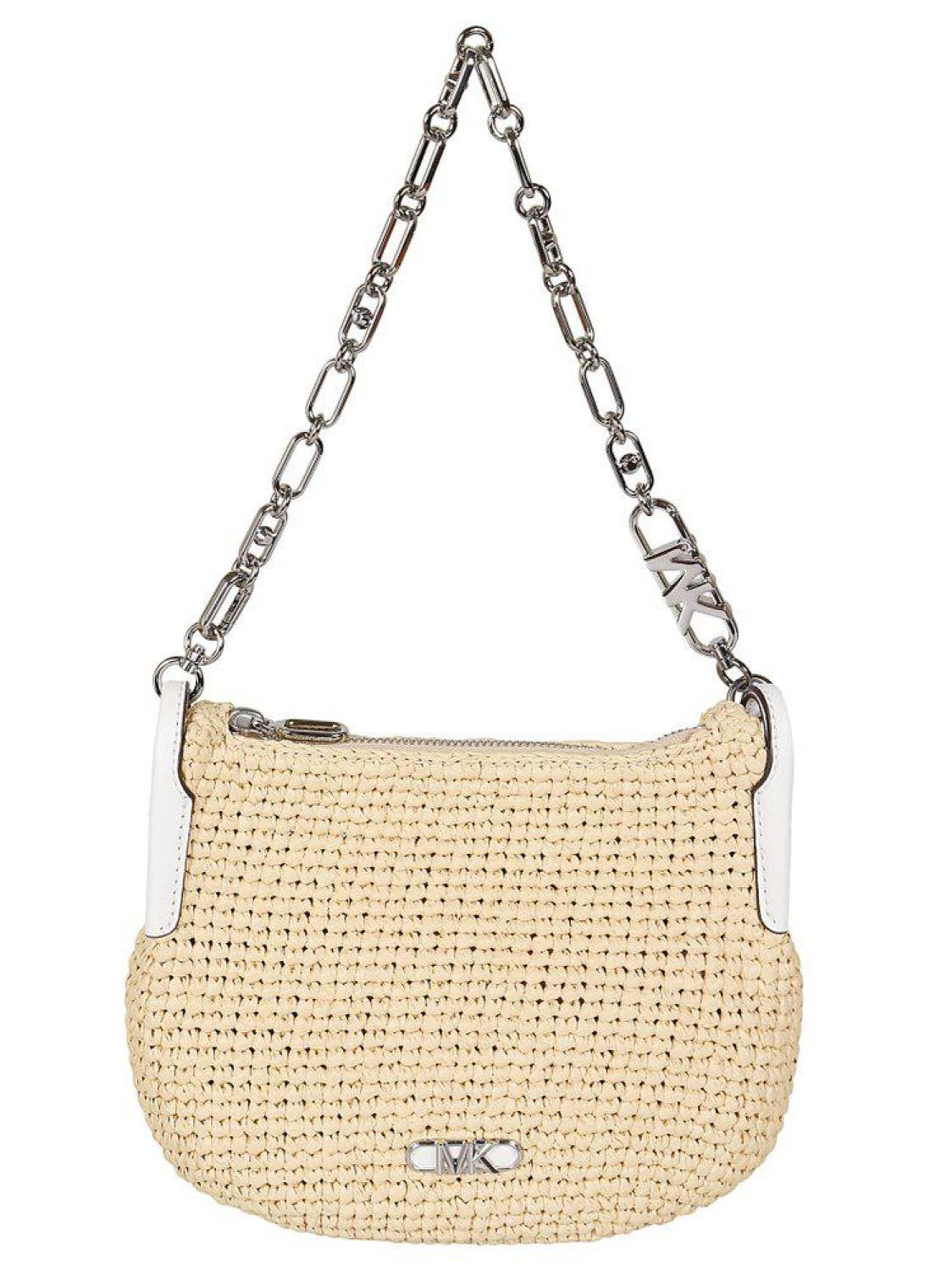 Michael Michael Kors Kendall Small Straw Shoulder Bag