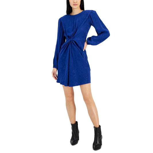 Women's Twist-Front Textured Mini Dress