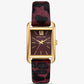 Monroe Gold-Tone and Leopard Print Calf Hair Watch