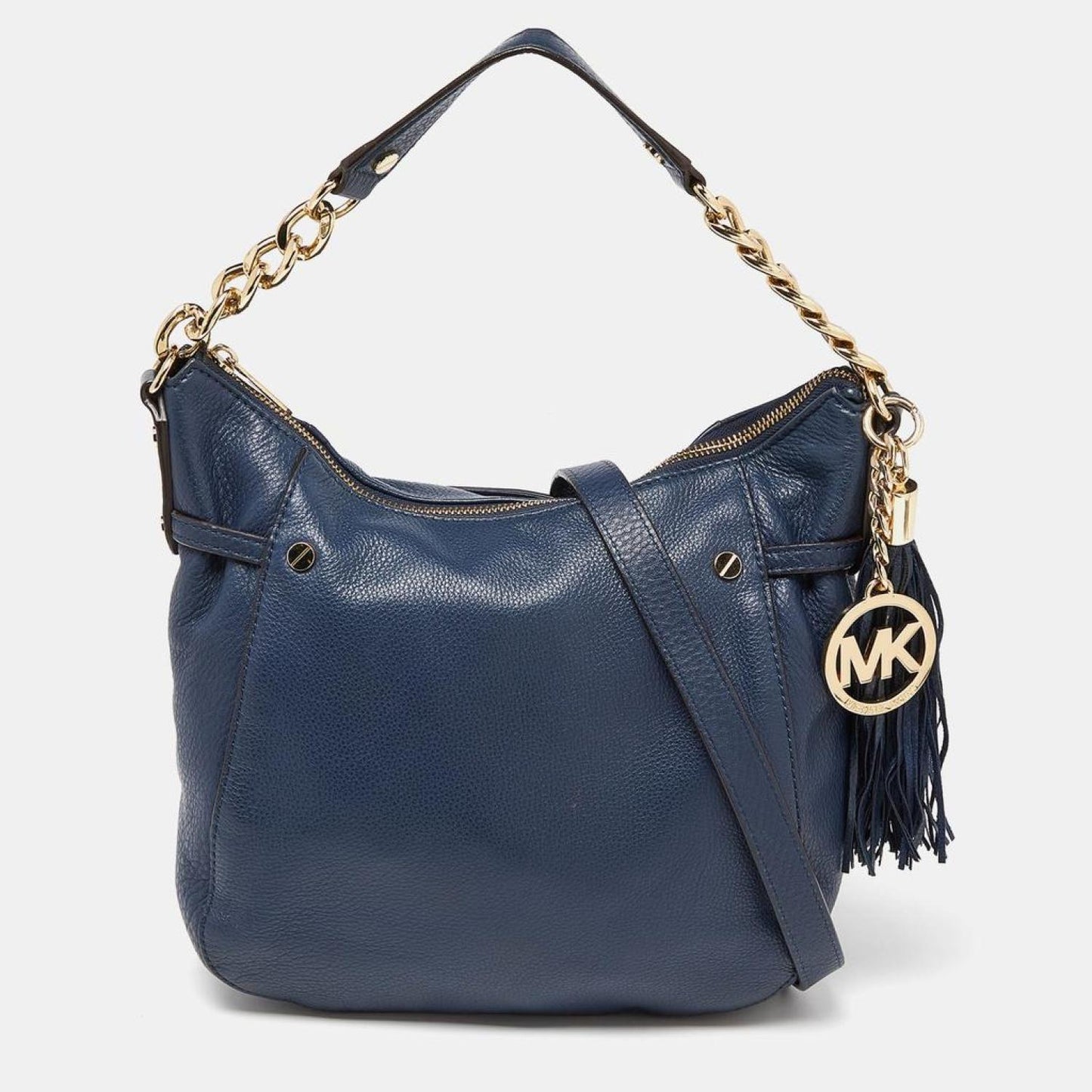 Michael Michael Kors Dark Leather Tassel Hobo