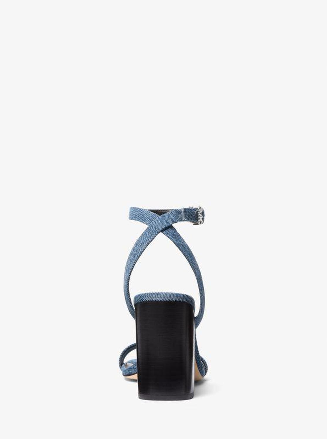 Merriam Denim Block Heel Sandal