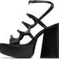 Black 'The Kiki Platform' Heeled Sandals