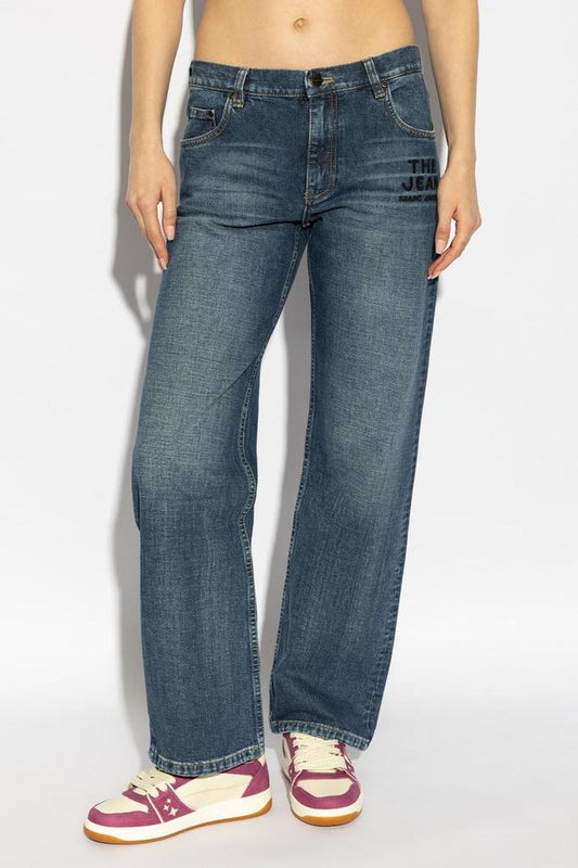 Marc Jacobs Logo Embroidered Straight-Leg Jeans