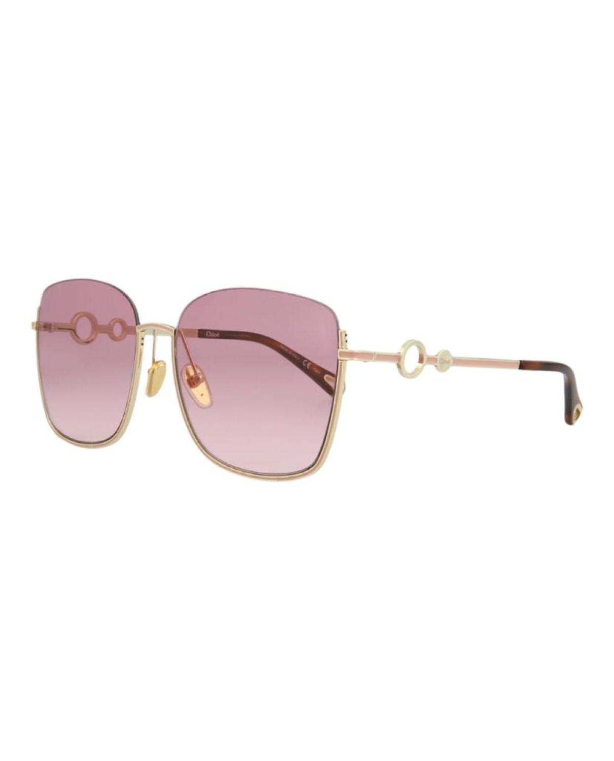 Square-Frame Metal Sunglasses