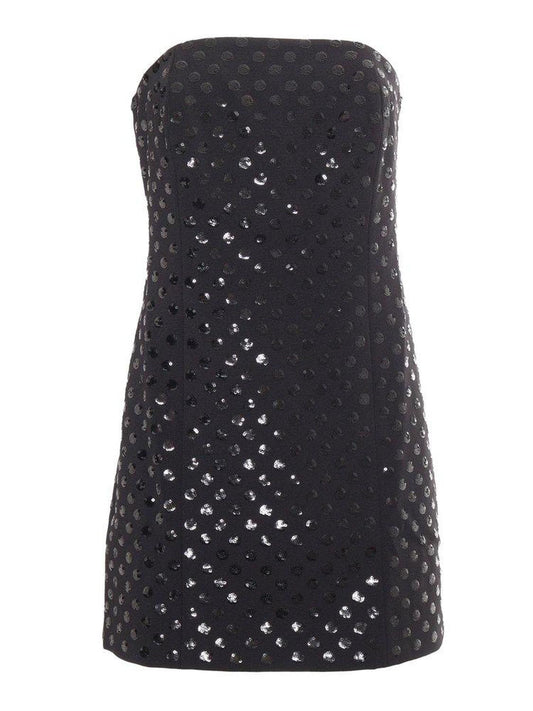 Michael Kors Sequined Dot Stretch Crepe Dress