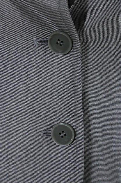 Max Mara Womens Two Button Narrow Lapel Blazer Jacket Light Gray Wool