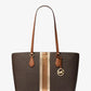 Sheila Large Signature Logo and Metallic Tote Bag