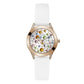 Women's Analog White Silicone Watch 34mm