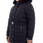 Plus Size Belted Faux-Fur-Trim Hooded Puffer Coat