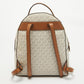 Michael Kors Brown/white Signature Coated Canvas And Leather Valerie Backpack