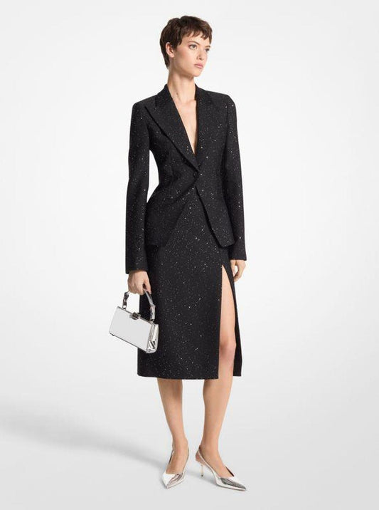 Sequined Wool Blazer