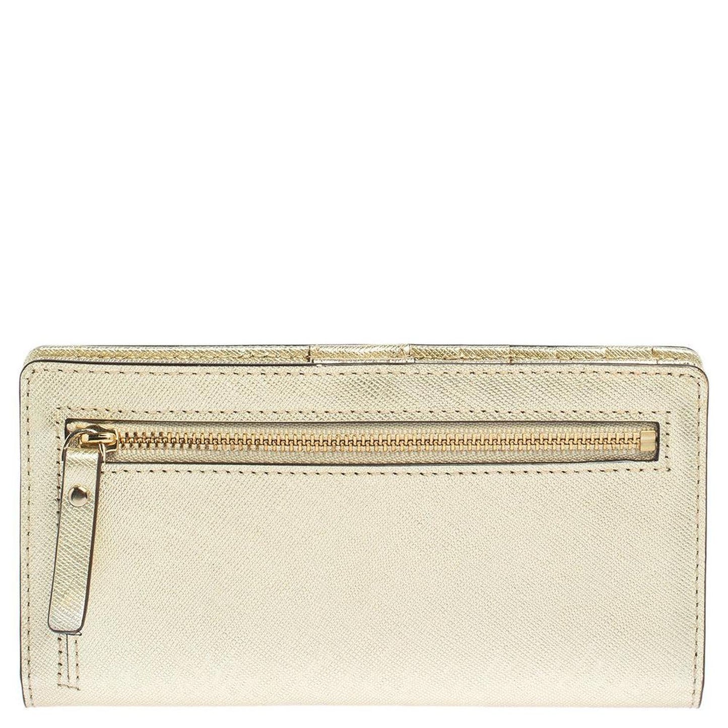 Kate Spade Metallic Gold Leather Long Flap Wallet..