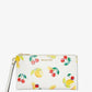 Jet Set Travel Large Sequined Fruit Print Wristlet