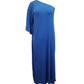 Michael Kors One-Shoulder Maxi Dress in Blue Polyester