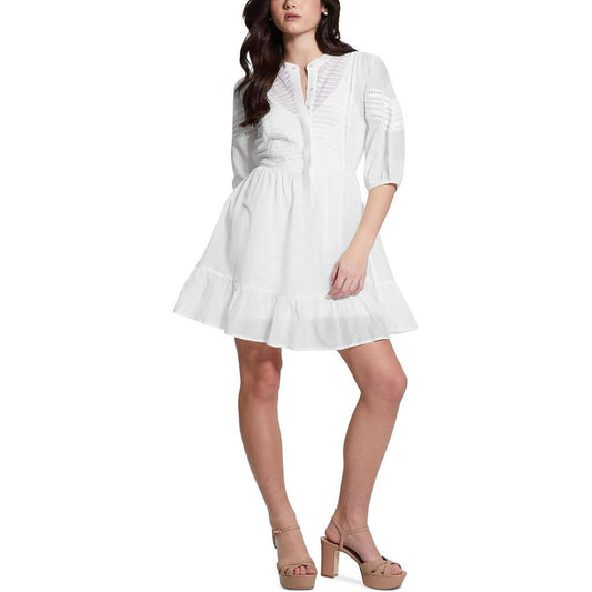 Womens Ruffled Mini Mini Dress