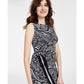 Women's Zebra-Print Faux Wrap Midi Dress, Regular & Petite