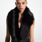 Wool Melton Faux Fur Stole