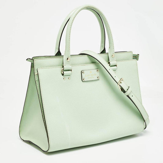 Kate Spade Mint Mojito Leather Wellesley Satchel