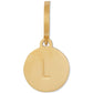 Gold-Tone Initial Polished Disc Charm Pendant