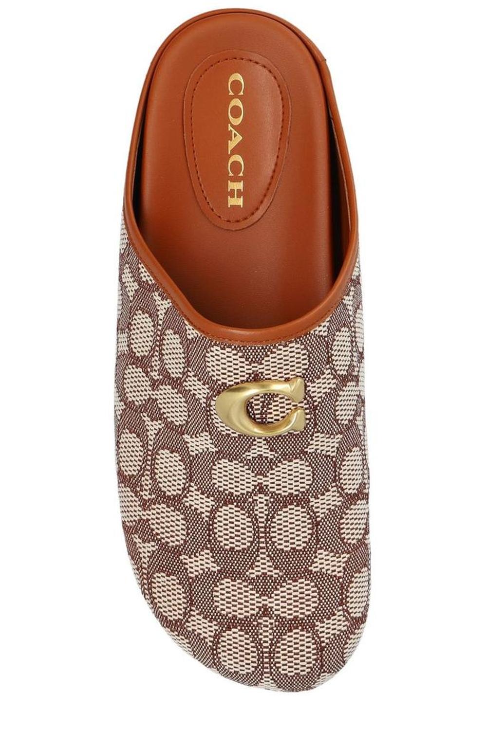 Coach Logo-Jacquard Slip-On Slippers