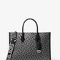 Mirella Medium Metallic Logo Jacquard Tote Bag