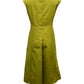 Max Mara Weekend Sleeveless Pleated Midi Dress in Green Taffeta Polyester