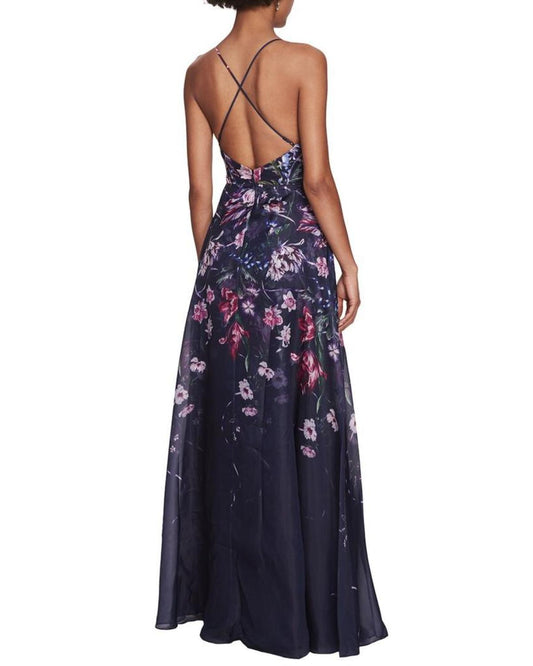 Marchesa Notte Printed Dress