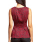 Metallic Peplum Top In Burgundymotif