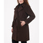 Women's Plus Size Belted Notched-Collar Wrap Coat