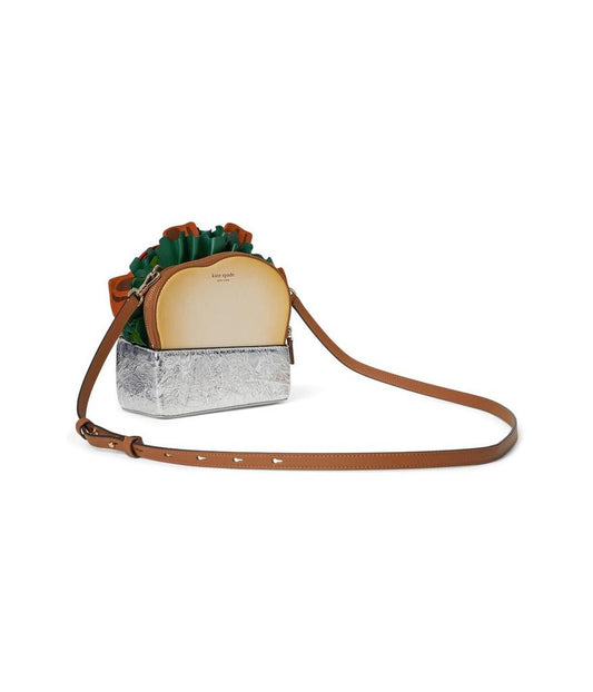 Glamwich Embellished Leather 3D Sandwich Crossbody