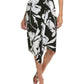 Michael Kors Collection Floral Draped Silk Skirt