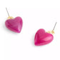 Faux Stone Vintage Charms Signature Puffy Heart Drop Earrings