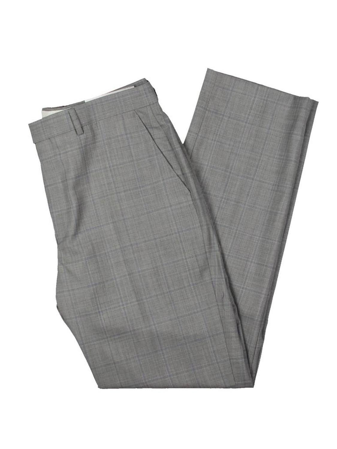 Mens Stretch Wool Blend Suit Pants